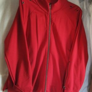 XL Red Sportelle casual jacket with zipper front